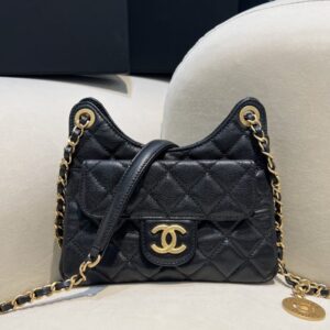 Replica CHANEL 23c Hobo Small Black - authentic-look luxury purse replica