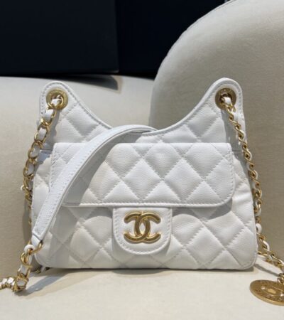 Replica CHANEL 23c Hobo Small White - near-authentic luxury replica handbag