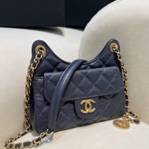 Replica CHANEL 23c Hobo Small Dark Blue - high-quality designer bag clone