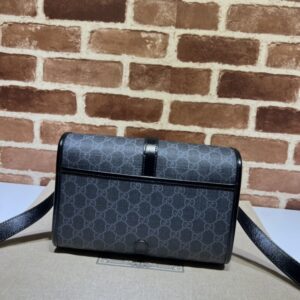 Replica Gucci GG messenger Black Canvas - high-end fake designer purse
