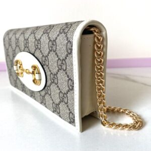 Replica Gucci Horsbet Chain Clutch White - top-rated replica designer bag