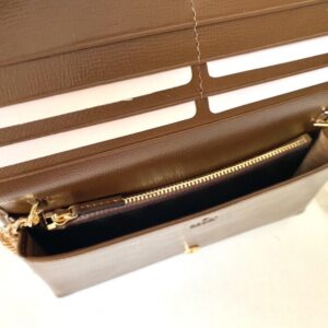 Replica Gucci Horsbet Chain Clutch Brown - 1:1 designer replica handbag