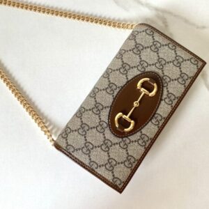 Replica Gucci Horsbet Chain Clutch Brown - best-selling designer handbag dupe
