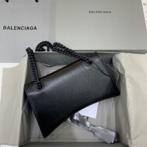 Replica Balenciaga Crush Small Full Black 2.0 - elite superclone designer purse