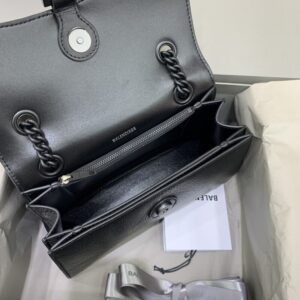 Replica Balenciaga Crush Small Full Black 2.0 - authentic-look luxury purse replica