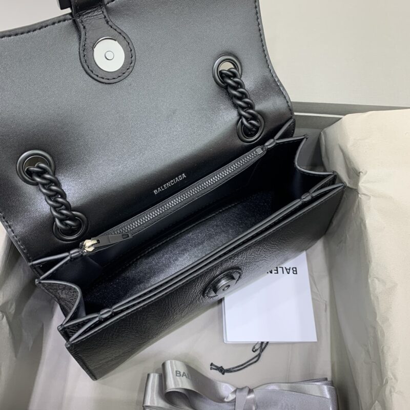 Replica Balenciaga Crush Small Full Black 2.0 - authentic-look luxury purse replica