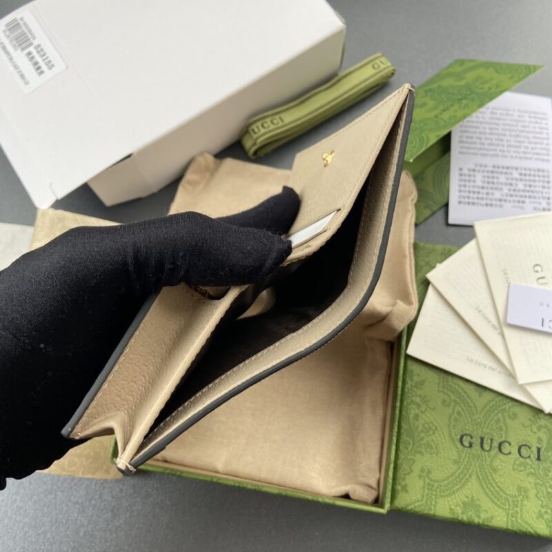 Replica Gucci Ophidia Compact White Wallet - high-end fake designer purse