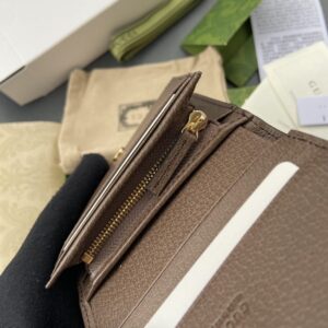 Replica Gucci Ophidia Compact Brown Wallet - high-accuracy replica luxury purse