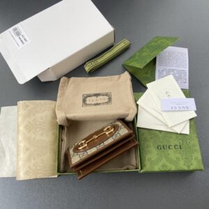 Replica Gucci Horsebit 1955 Wallet Brown - authentic-look luxury purse replica