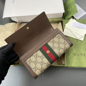 Replica Gucci Ophidia Long Wallet Brown - top-rated replica designer bag