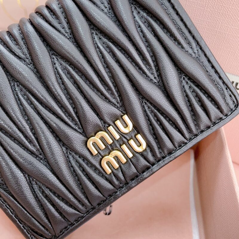 Replica Miu Miu Pocket Wallet Black - high-accuracy replica luxury purse