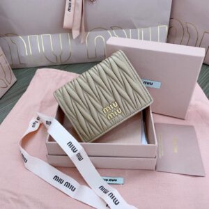 Replica Miu Miu Pocket Wallet Beige - realistic designer-inspired fake bag