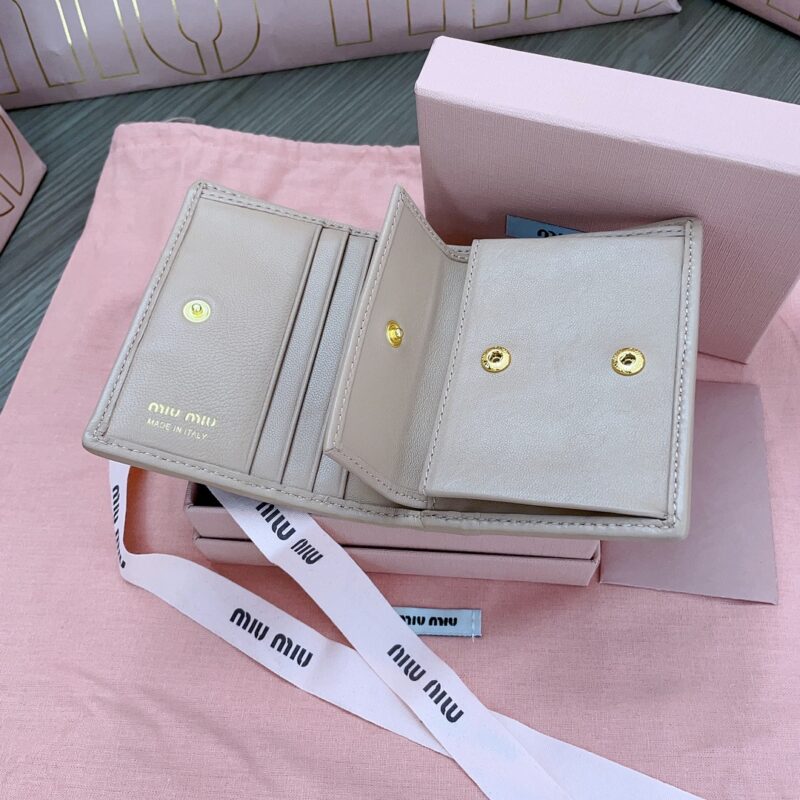 Replica Miu Miu Pocket Wallet Beige - high-quality designer bag clone
