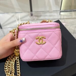 Replica CHANEL 23P Lipstick Bag Pink - high-quality designer bag clone