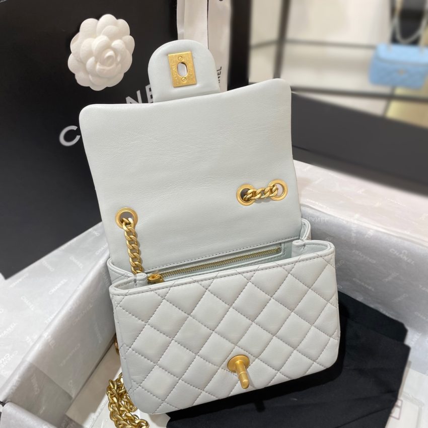 Replica CHANEL 23S Camellia Square Light Blue - elite superclone designer purse