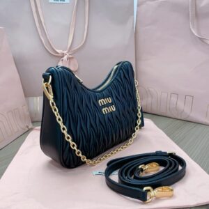 Replica Miu Miu Matelassé Black - best quality luxury bag dupe