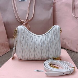 Replica Miu Miu Matelassé White - authentic-look luxury purse replica