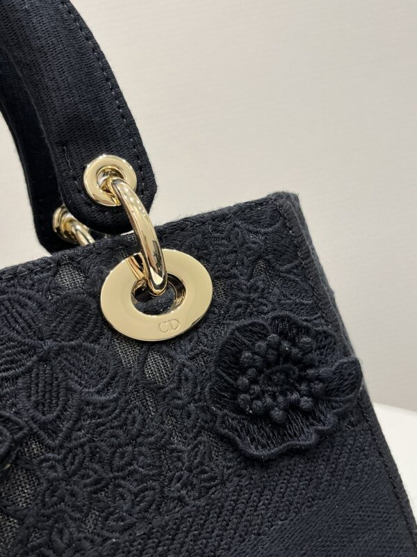 Replica Lady Dior D-Lite Chardons Black - premium-grade designer purse dupe