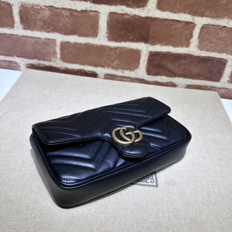 Replica Gucci Matelassé Mini Black - top-rated replica designer bag