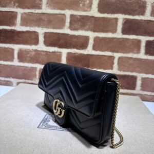 Replica Gucci Matelassé Mini Black - top-rated replica designer bag