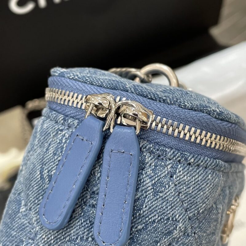 Replica CHANEL 23P Lipstick Bag Denim - 1:1 designer replica handbag