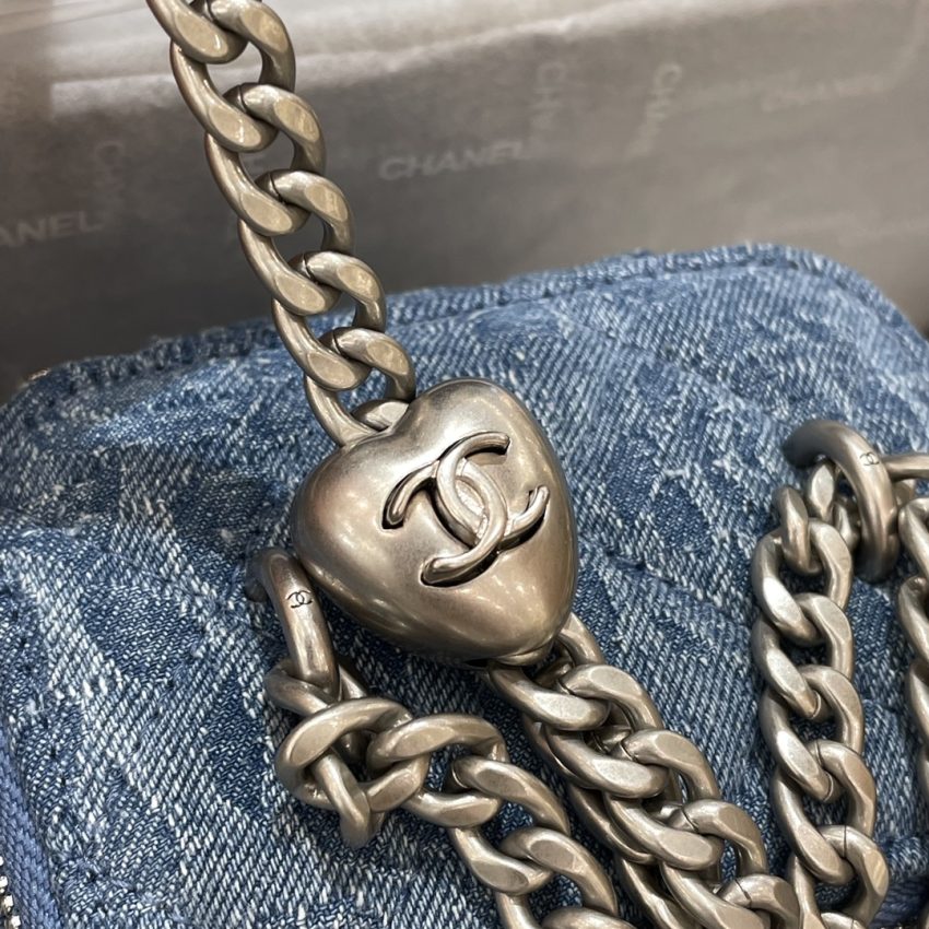 Replica CHANEL 23P Lipstick Bag Denim - realistic designer-inspired fake bag