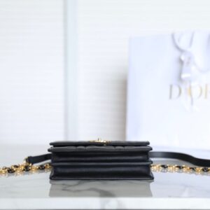 Replica Dior Miss Caro Black - premium 1:1 fake handbag model