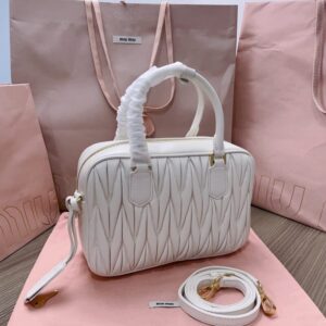 Replica Miu Miu Arcadie Medium White - premium-grade designer purse dupe