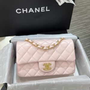 Replica CHANEL Classic Flap 20cm Pink - best quality luxury bag dupe