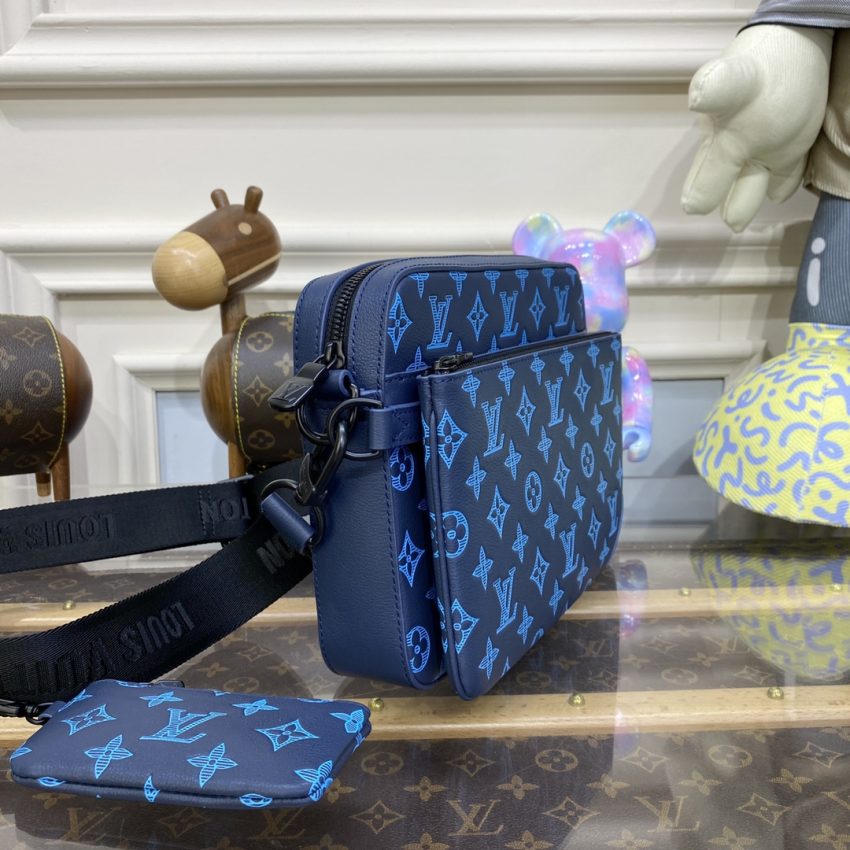 Replica Louis Vuitton Trio Messenger Blue - high-end fake designer purse