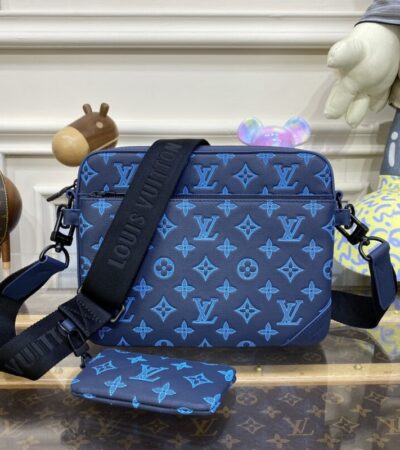 Replica Louis Vuitton Trio Messenger Blue - best quality luxury bag dupe