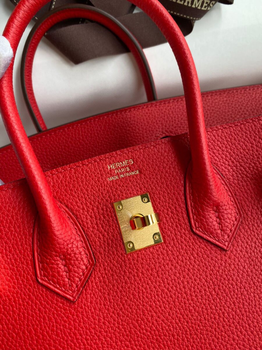 Replica Hermes Birkin Red Togo Gold - high-accuracy replica luxury purse