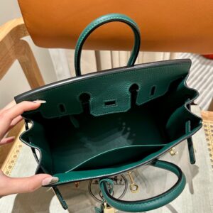 Replica Hermes Birkin Peacock Green Togo - best quality luxury bag dupe