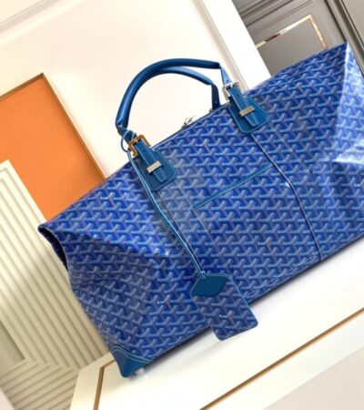 Replica Goyard Bowling 55 Bag Blue - premium 1:1 fake handbag model