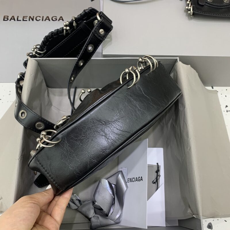Replica Balenciaga Le Cagole Black Silver - high-quality designer bag clone