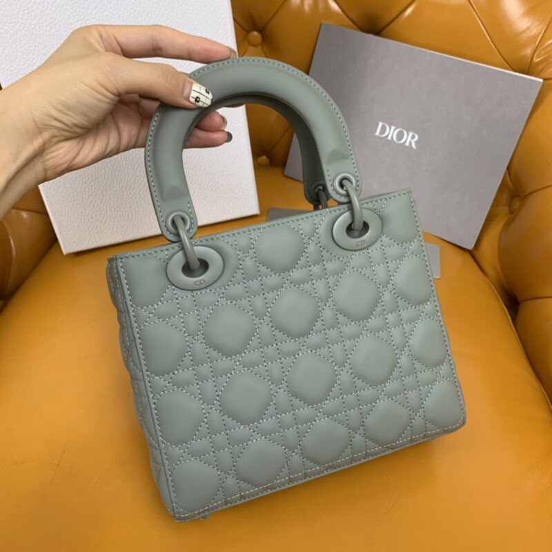 Replica Lady Dior Matte Grey ABC - best quality luxury bag dupe
