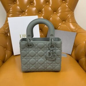 Replica Lady Dior Matte Grey ABC - best quality luxury bag dupe