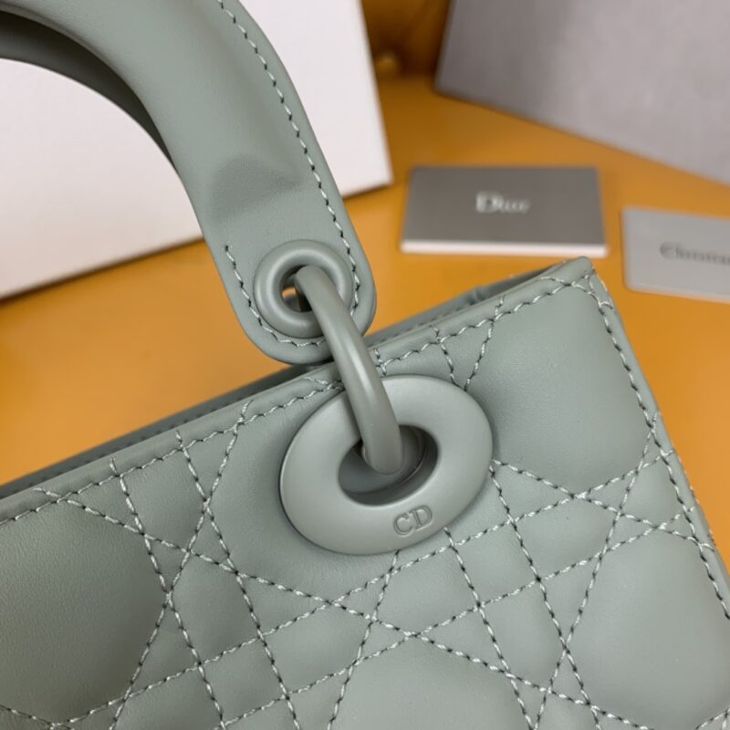 Replica Lady Dior Matte Grey ABC - premium 1:1 fake handbag model