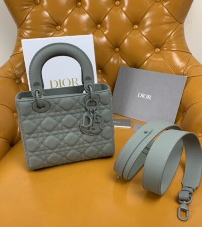 Replica Lady Dior Matte Grey ABC - best quality luxury bag dupe