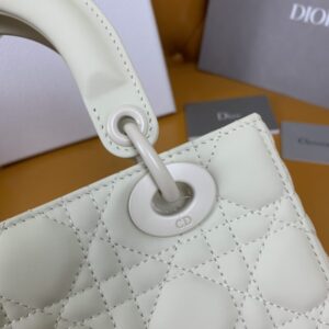 Replica Lady Dior Matte White ABC - near-authentic luxury replica handbag