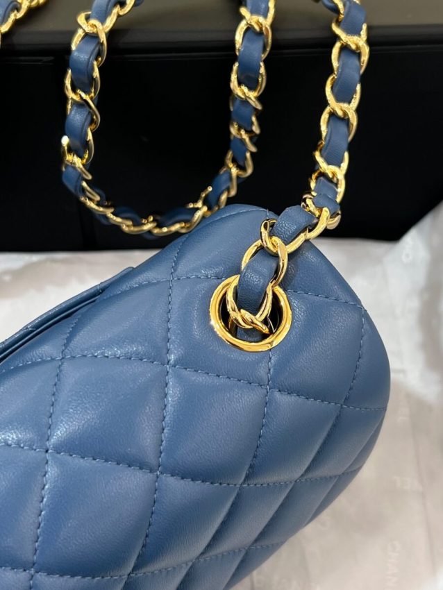 Replica CHANEL Classic Flap 20cm Blue - premium 1:1 fake handbag model
