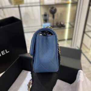 Replica CHANEL Classic Flap 20cm Blue - best quality luxury bag dupe