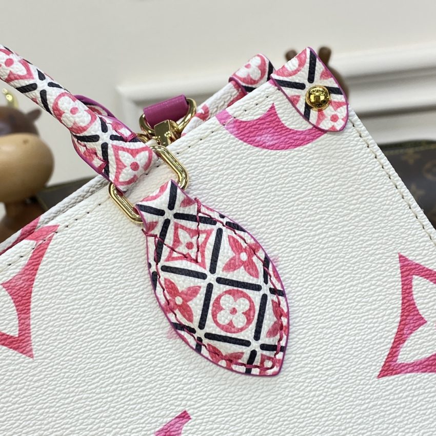 Replica LV OnTheGo PM Pink&White - top-rated replica designer bag