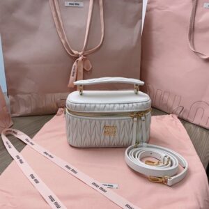 Replica Miu Miu Cosmetic Bag White - realistic designer-inspired fake bag