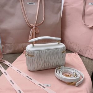 Replica Miu Miu Cosmetic Bag White - high-end fake designer purse