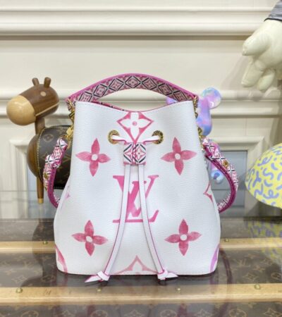 Replica Louis Vuitton NeoNoe BB White Pink - near-authentic luxury replica handbag