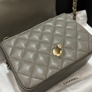 Replica CHANEL Classic Flap 17cm Grey - high-end fake designer purse