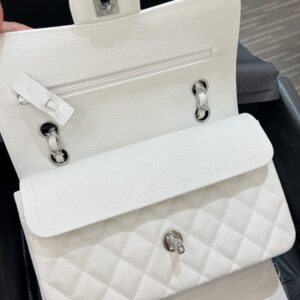 Replica CHANEL Classic Flap 23cm White Silver - top-tier luxury replica shoulder bag