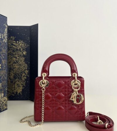 Replica Lady Dior Mini Red Patent - best-selling designer handbag dupe
