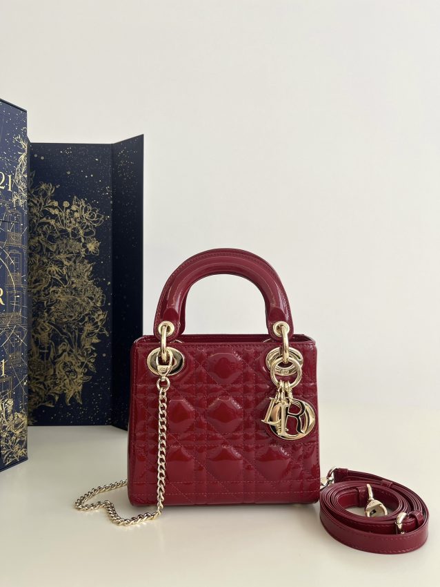 Replica Lady Dior Mini Red Patent - best-selling designer handbag dupe
